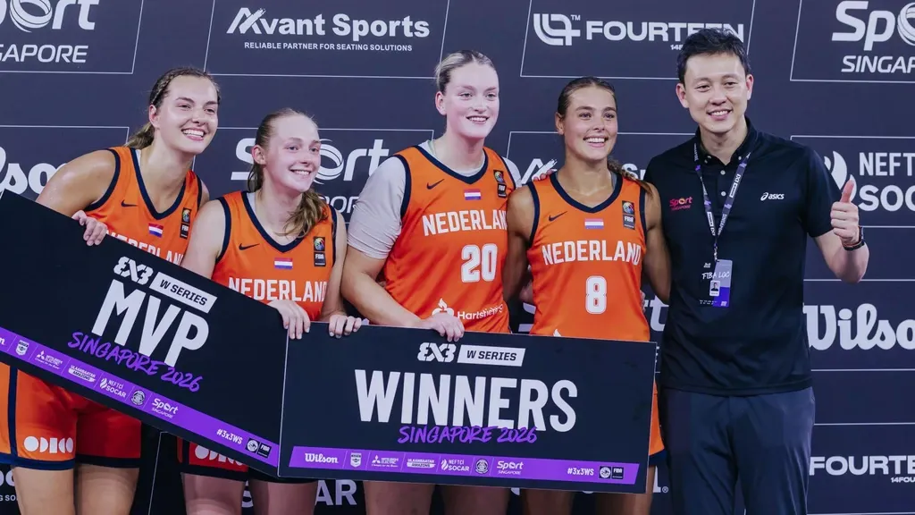 More Oranje glory in 3x3 basketball: Dutch under-25 team wins in Singapore